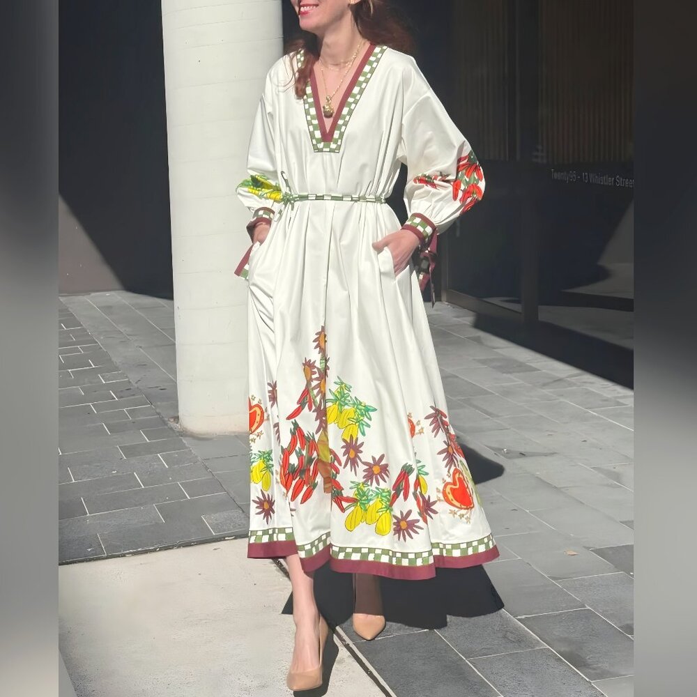 ALEMAIS Katerina V-neck dress